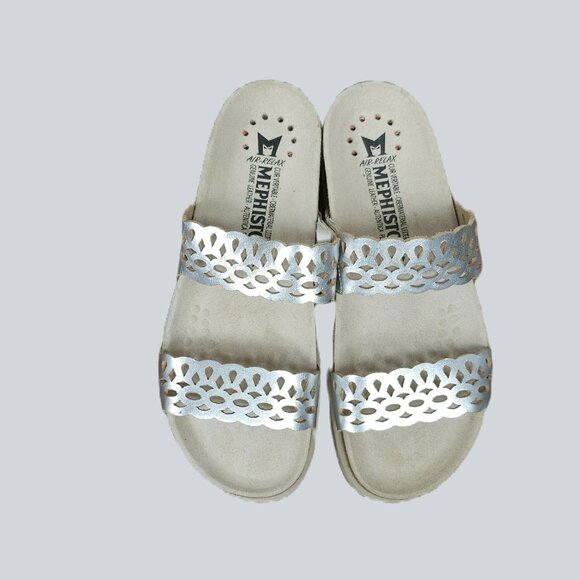 Mephisto Silver Sandals - Picture 2 of 8